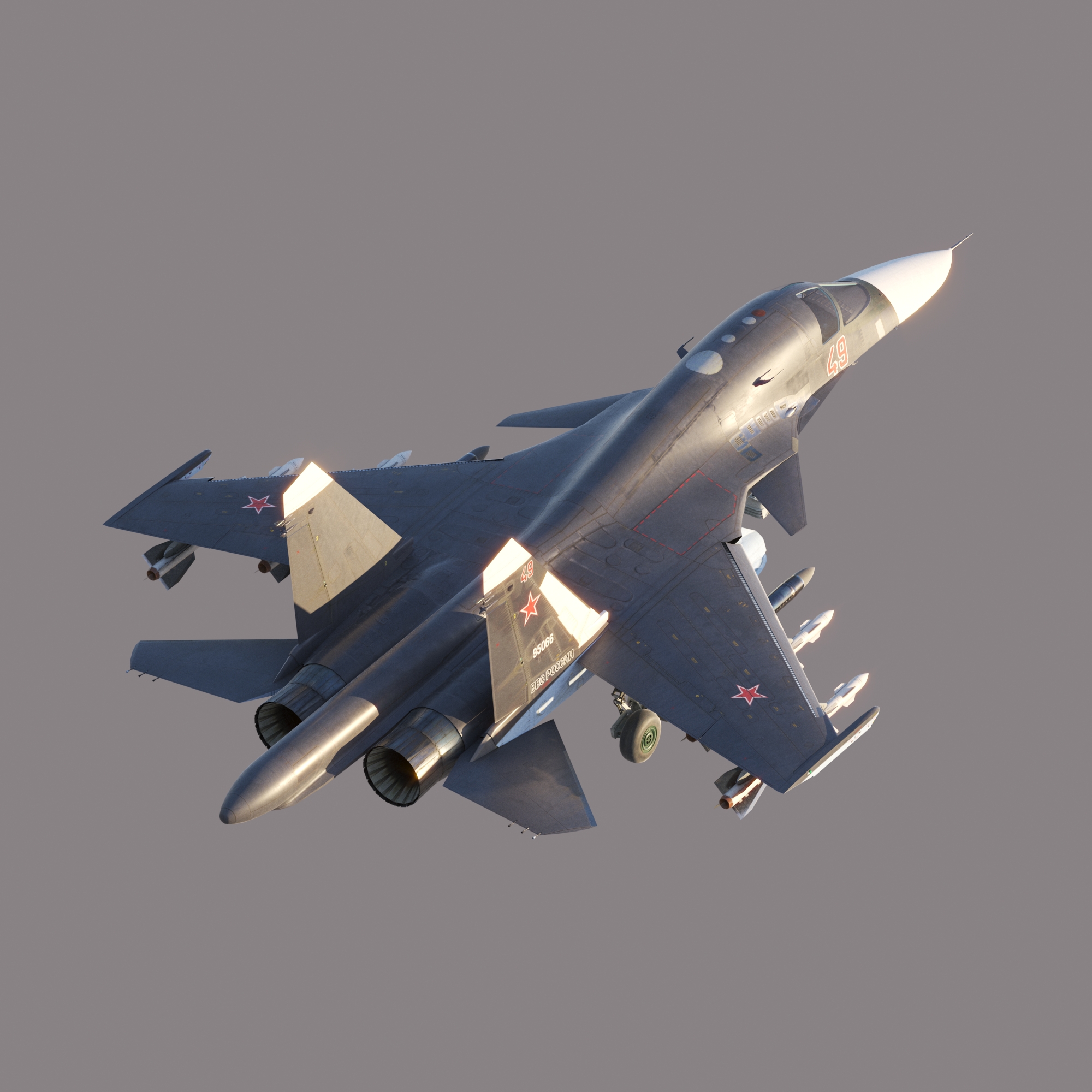 Su-34 Fullback Russian Sukhoi fighter-bomber render