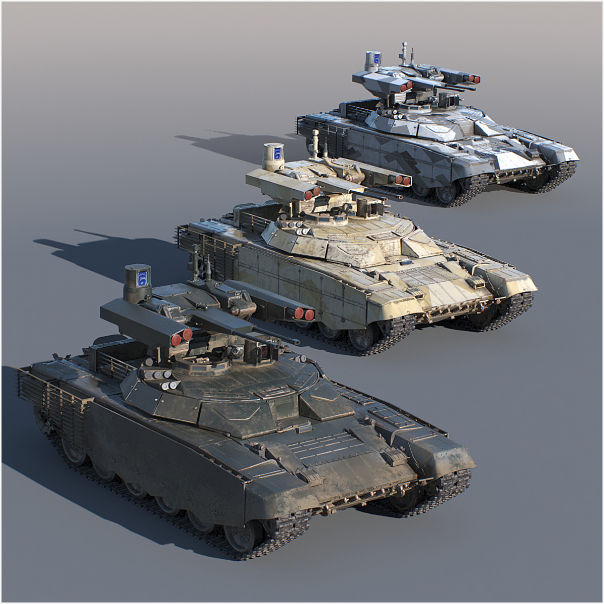 BMPT-72 Terminator/Spiridon 3D model render, gallery image 1 of 29