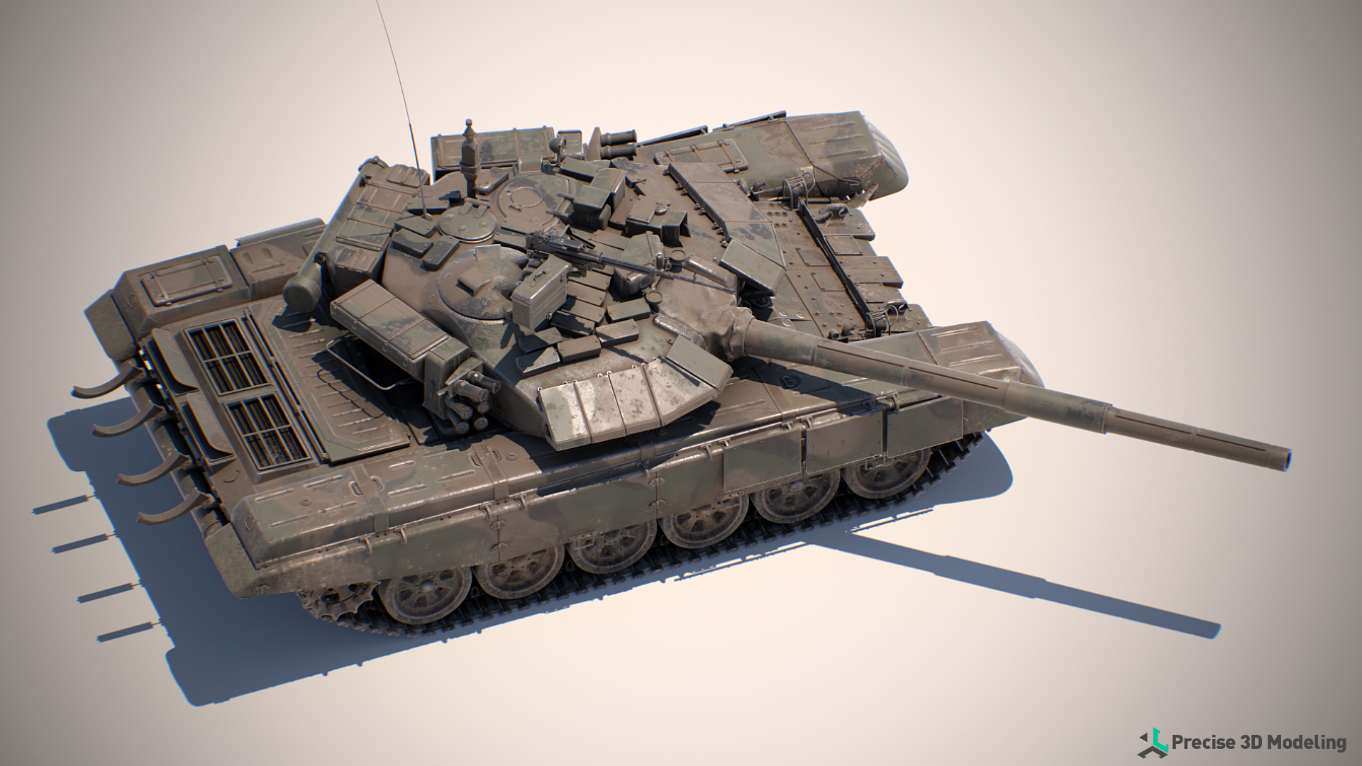 T-90 Russian main battle tank render