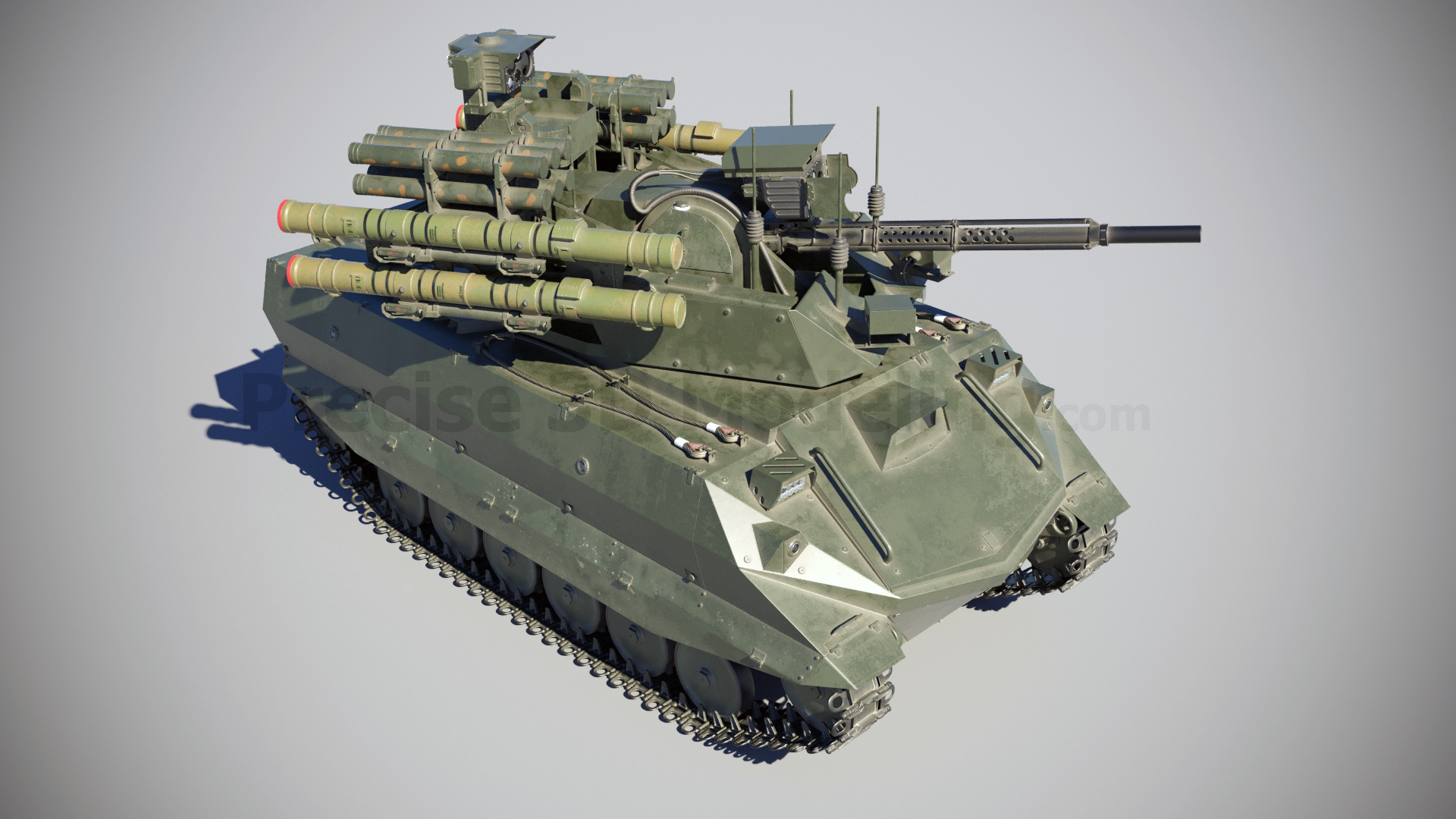 Uran-9 Russian unmanned combat ground vehicle (UCGV) render